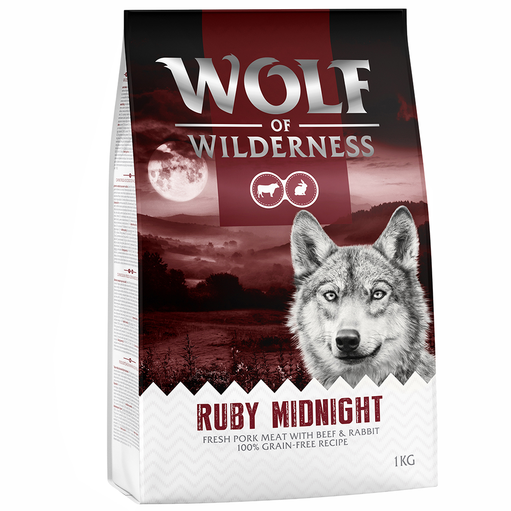 1 kg Wolf of Wilderness Trockenfutter zum Probierpreis! - Ruby Midnight - Rind & Kaninchen von Wolf of Wilderness