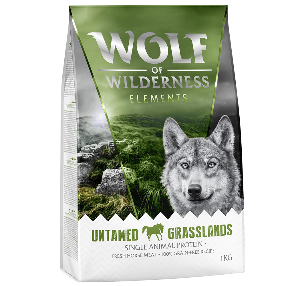 1 kg Wolf of Wilderness Trockenfutter zum Probierpreis! - Untamed Grasslands - Pferd (Monoprotein) von Wolf of Wilderness