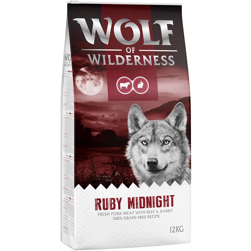 10 € Cyber-Rabatt! 12 kg Wolf of Wilderness  - Ruby Midnight - Rind & Kaninchen von Wolf of Wilderness