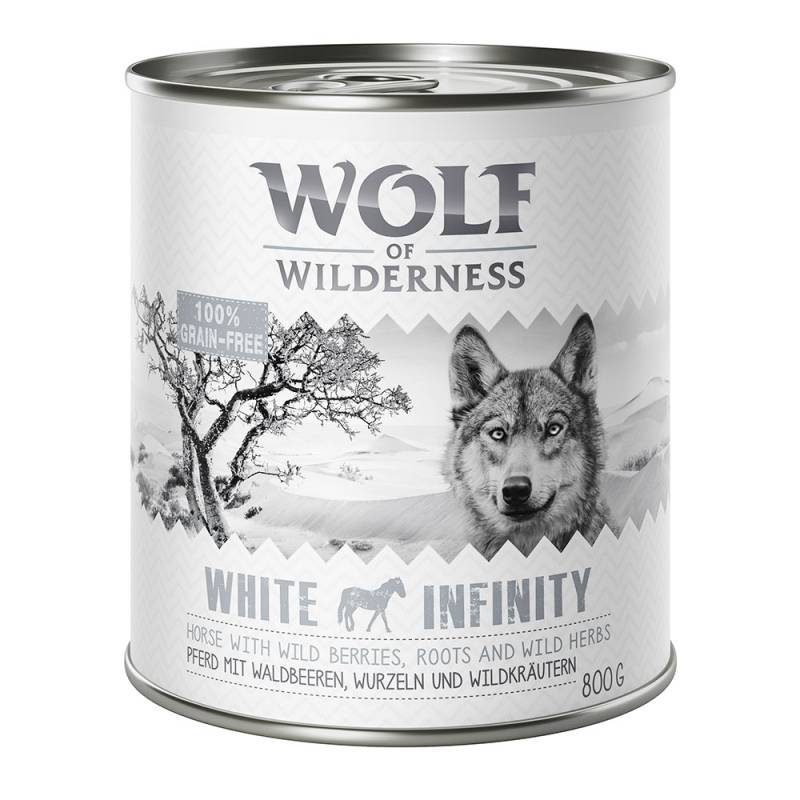 11 + 1 gratis! Wolf of Wilderness 12 x 800 g -  White Infinity - Pferd von Wolf of Wilderness