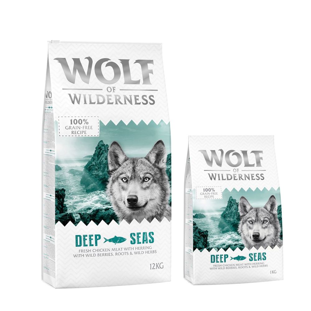 12 + 2 kg gratis! 14 kg Wolf of Wilderness Trockenfutter - Deep Seas - Hering von Wolf of Wilderness