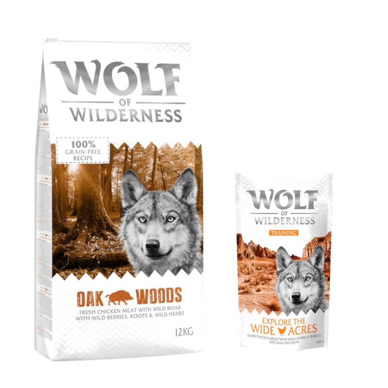 12 kg Wolf of Wilderness + 100 g Training Snack gratis! - Oak Woods - Wildschwein von Wolf of Wilderness