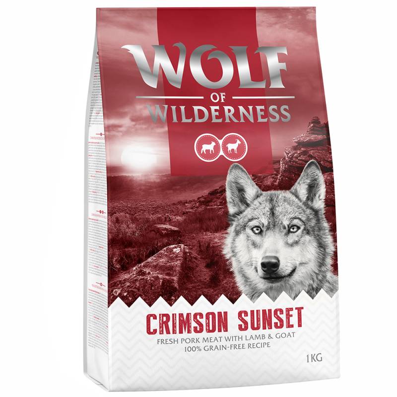 2 x 1 kg Wolf of Wilderness Trockenfutter zum Sonderpreis! - Crimson Sunset - Lamm & Ziege von Wolf of Wilderness