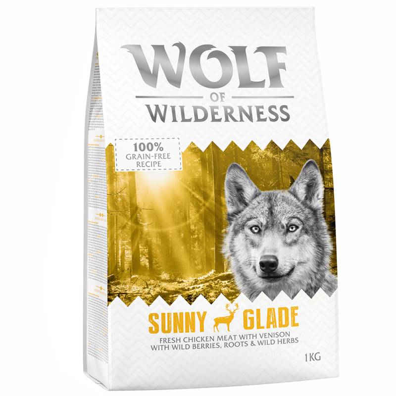 2 x 1 kg Wolf of Wilderness Trockenfutter zum Sonderpreis! - Sunny Glade - Hirsch von Wolf of Wilderness