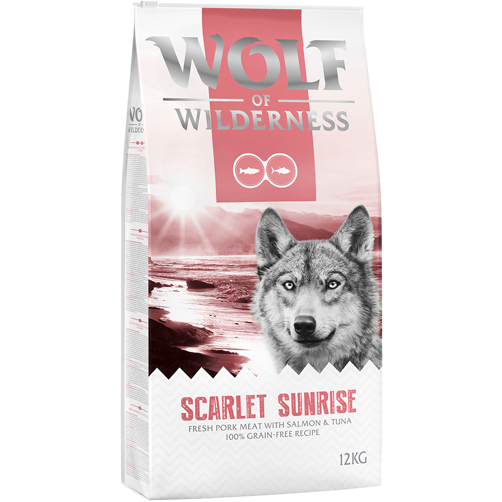 2 x 12 kg Wolf of Wilderness Trockenfutter - getreidefrei - Scarlet Sunrise - Lachs & Thunfisch von Wolf of Wilderness