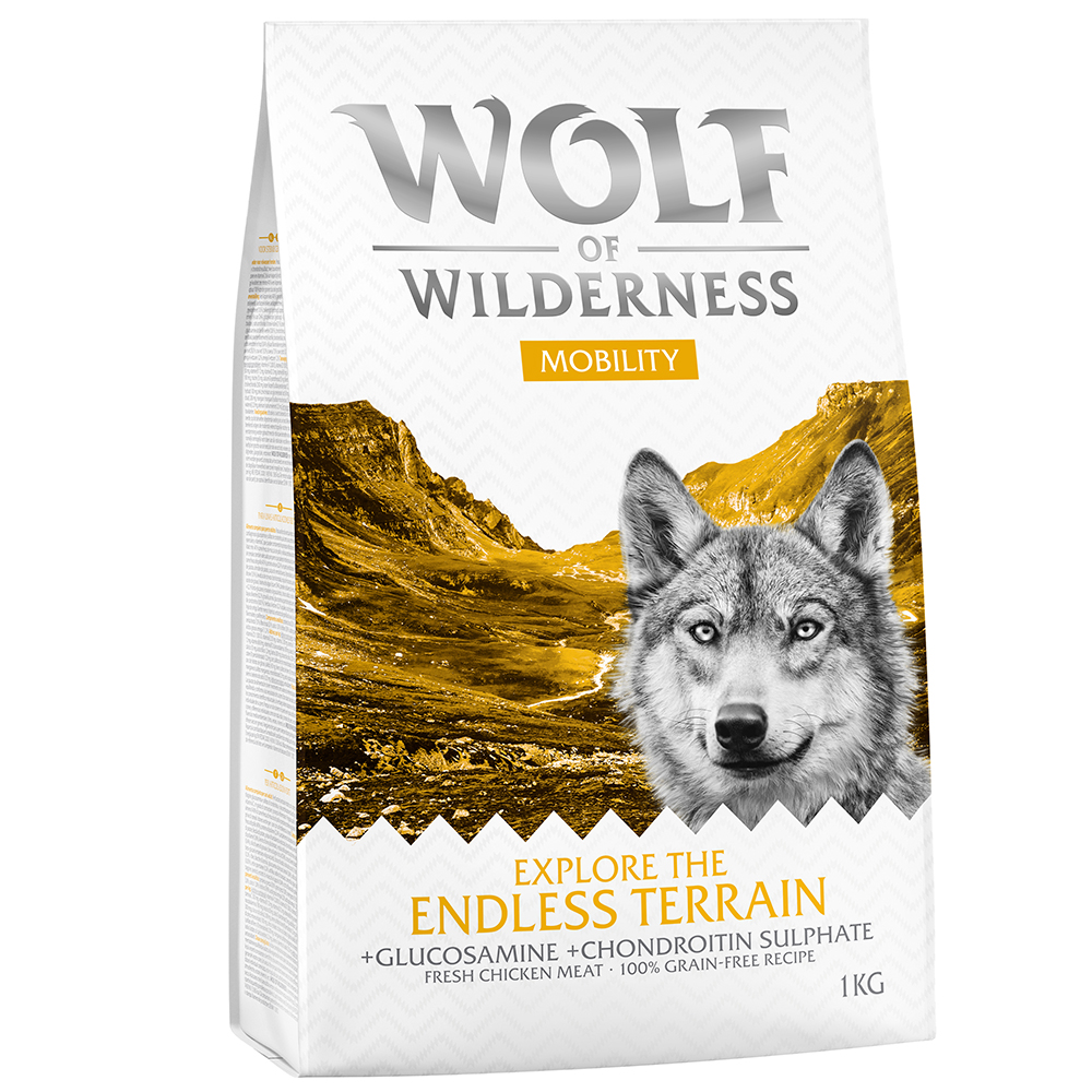 20 % Rabatt! 1 kg Wolf of Wilderness "Explore" Weight Management / Mobility / Performance - "The Endless Terrain" Mobility - Huhn von Wolf of Wilderness