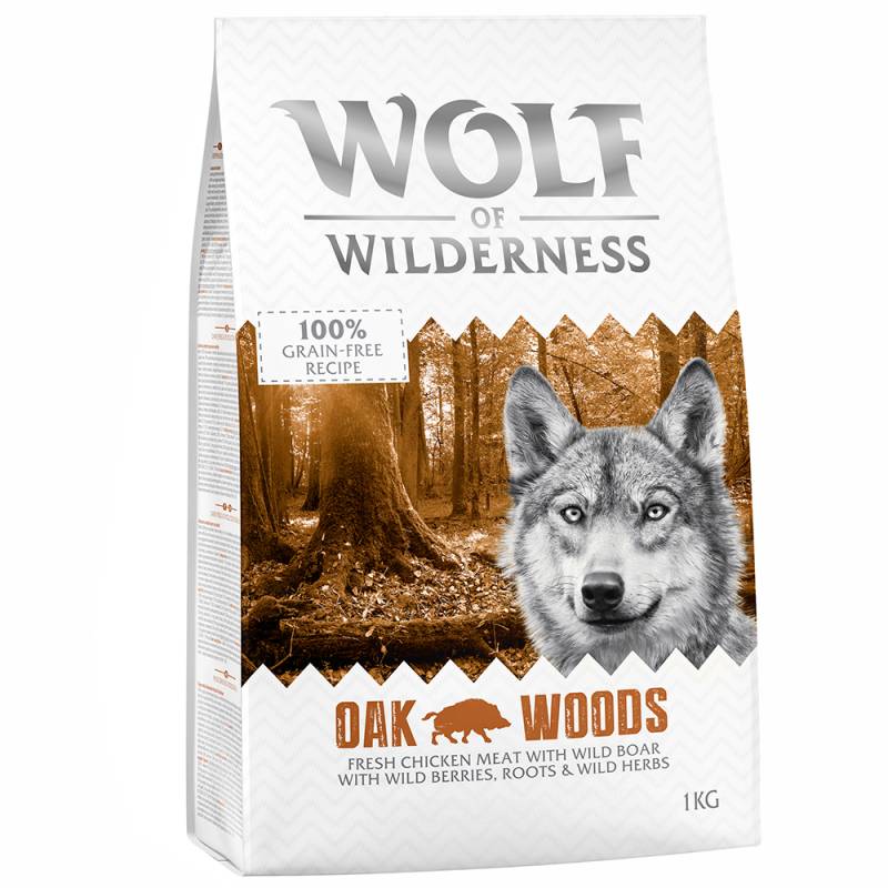 3 + 1 gratis! 4 x 1 kg Wolf of Wilderness - Oak Woods - Wildschwein von Wolf of Wilderness