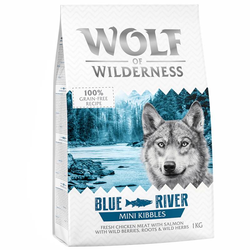 Bis zu 25% Cyber-Rabatt! 1 kg Wolf of Wilderness Trockenfutter - MINI Blue River - Lachs von Wolf of Wilderness