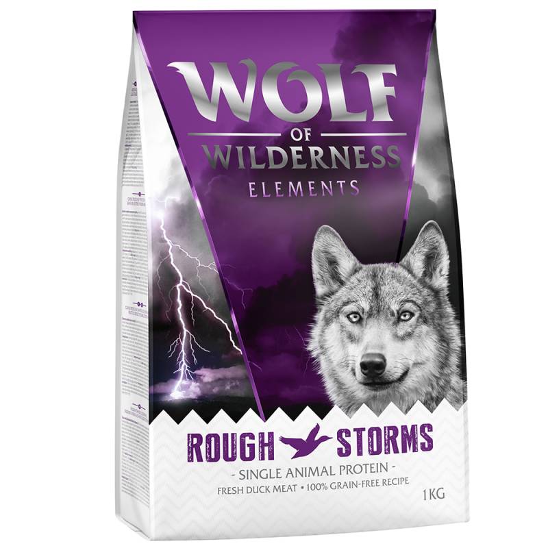 Bis zu 25% Cyber-Rabatt! 1 kg Wolf of Wilderness Trockenfutter - Rough Storms - Ente (Monoprotein) von Wolf of Wilderness