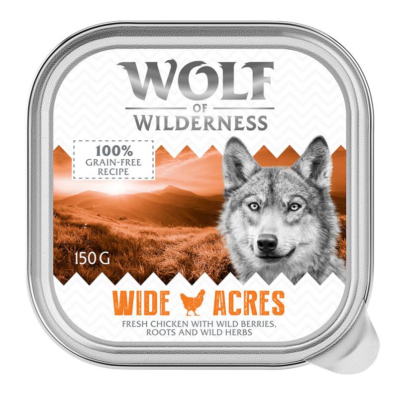 Wolf of Wilderness Adult - Single Protein 6 x 150 g Schale - Wide Acres - Huhn von Wolf of Wilderness