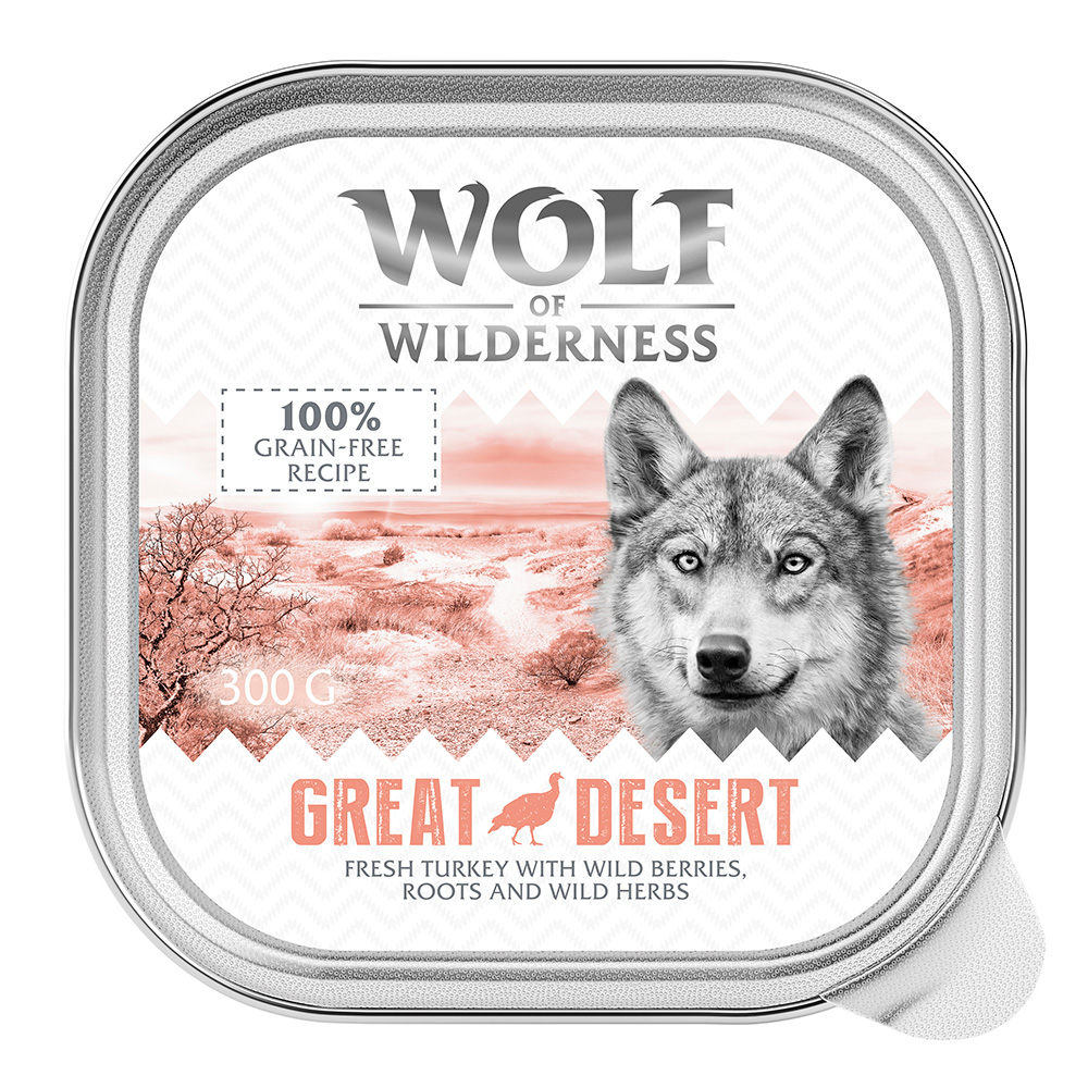 Wolf of Wilderness Adult - Single Protein 6 / 24 x 300 g Schale  - 6 x 300 g: Great Desert - Pute von Wolf of Wilderness