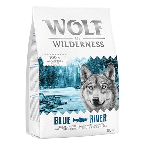 Wolf of Wilderness Adult Blue River Lachs - getreidefrei - 400 G von Wolf of Wilderness