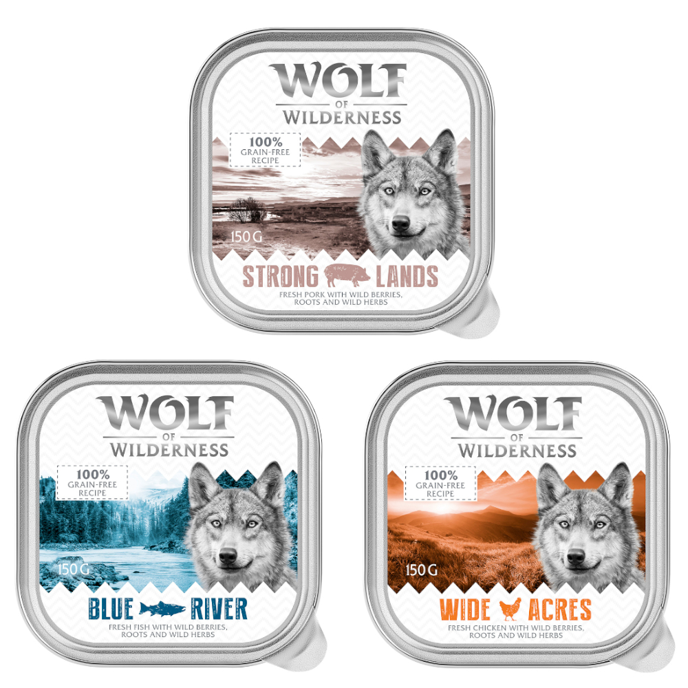 Wolf of Wilderness Adult - Mixpaket - Schale 6 x 150 g Single Meat: Huhn, Fisch, Schwein Wolf of Wilderness Adult - Mixpaket - Schale 6 x 150 g Single Meat: Huhn, Fisch, Schwein von Wolf of Wilderness