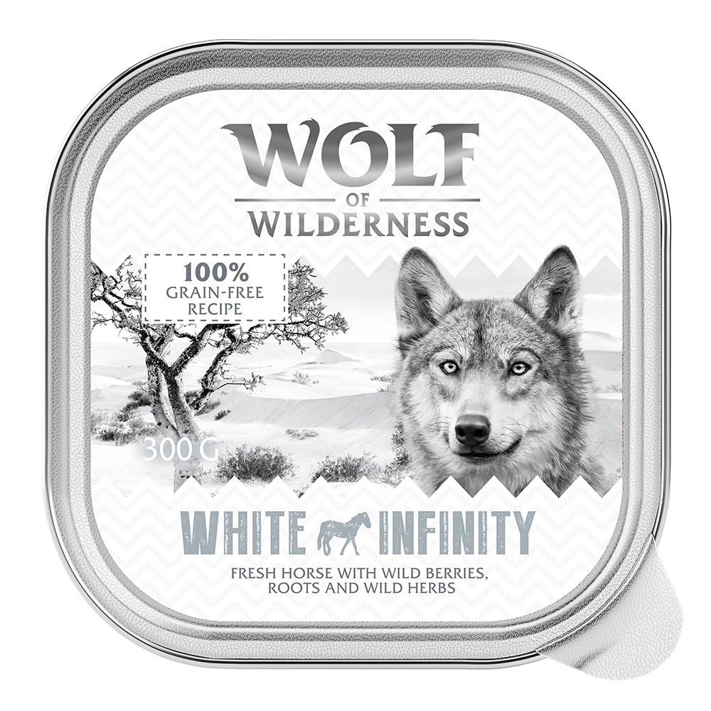 Wolf of Wilderness Adult - Single Protein 6 / 24 x 300 g Schale  - 24 x 300 g: White Infinity - Pferd von Wolf of Wilderness