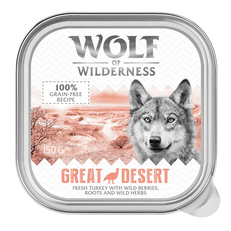 Wolf of Wilderness Adult - Single Protein 6 x 150 g Schale - Great Desert - Pute von Wolf of Wilderness