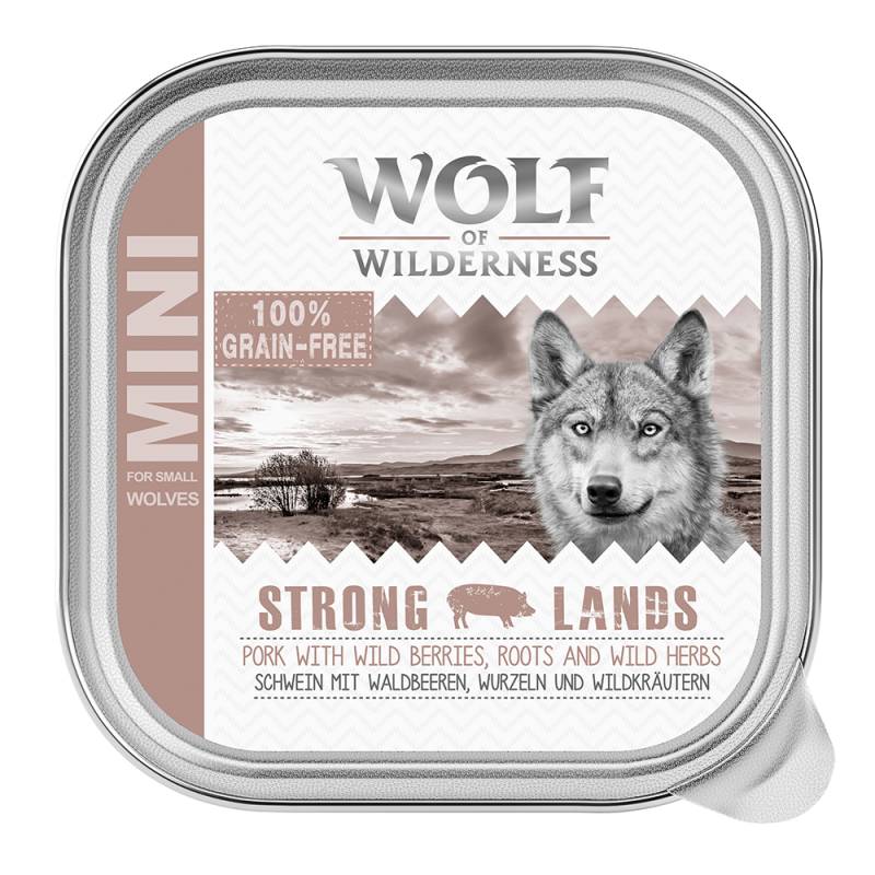 Wolf of Wilderness Adult - Single Protein 6 x 150 g Schale  - Strong Lands - Schwein von Wolf of Wilderness