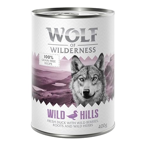 Wolf of Wilderness Adult - Single Protein 6 x 400 g - Wild Hills - Ente von Wolf of Wilderness