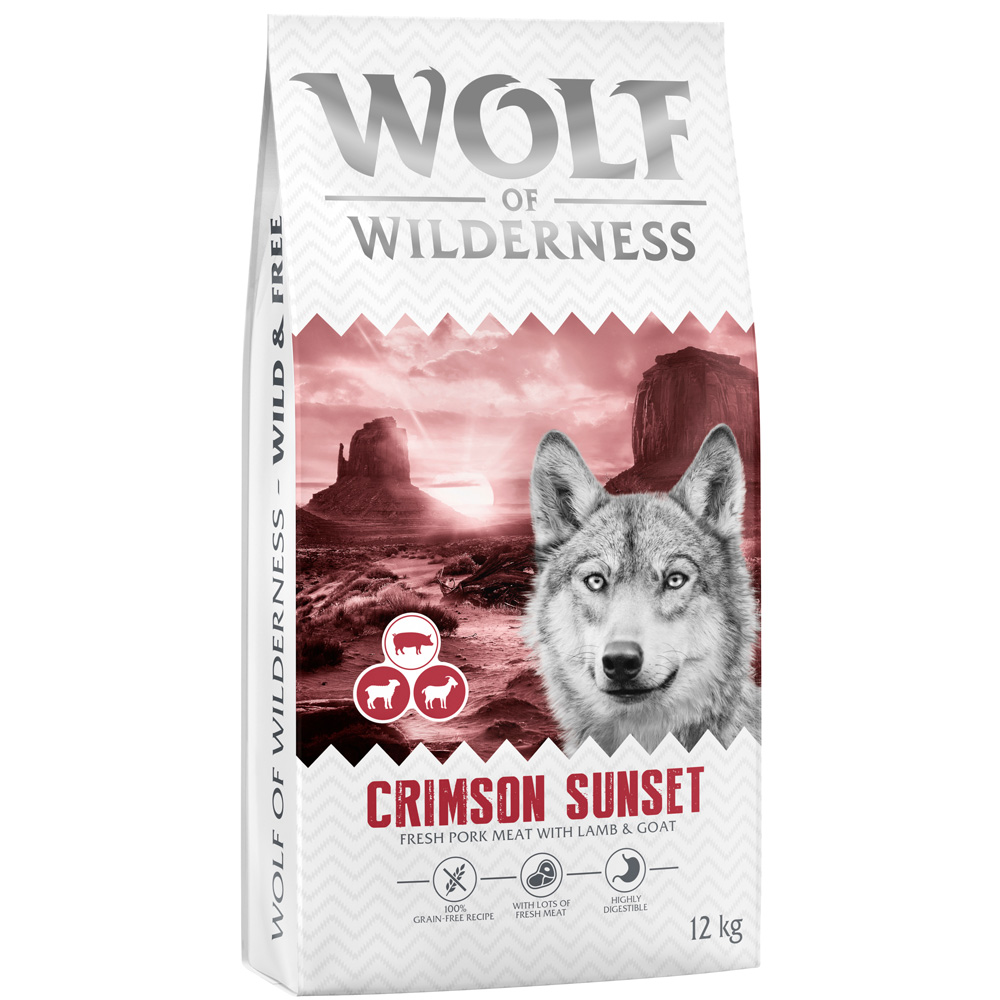 Wolf of Wilderness "Crimson Sunset" Lamm & Ziege - getreidefrei - Sparpaket: 2 x 12 kg Neue Rezeptur Wolf of Wilderness "Crimson Sunset" Lamm & Ziege - getreidefrei - Sparpaket: 2 x 12 kg Neue Rezeptur von Wolf of Wilderness