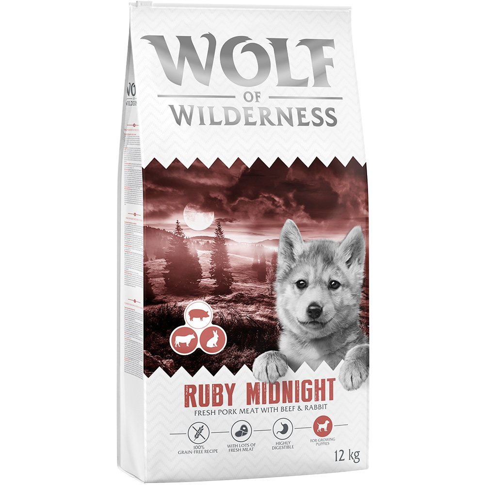 Wolf of Wilderness Junior "Ruby Midnight" Rind & Kaninchen - getreidefreie Rezeptur - 1 kg Wolf of Wilderness Junior "Ruby Midnight" Rind & Kaninchen - getreidefreie Rezeptur - 1 kg von Wolf of Wilderness