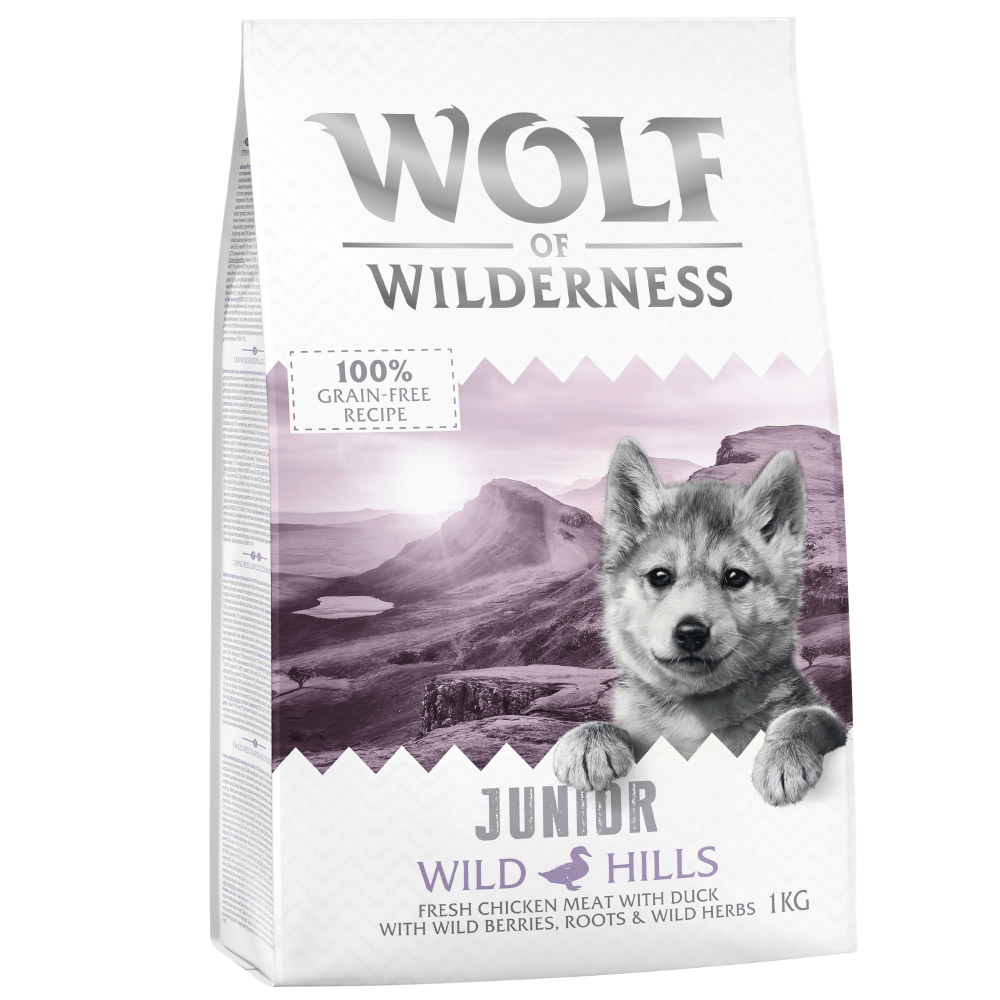 Wolf of Wilderness Junior "Wild Hills" Ente - getreidefrei - Sparpaket: 5 x 1 kg von Wolf of Wilderness