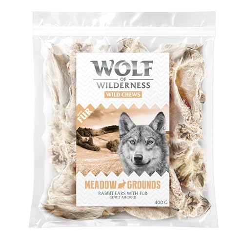 Wolf of Wilderness | Kaninchenohren mit Fell | Hundesnack | 200g (ca. 10 Stk) von Wolf of Wilderness