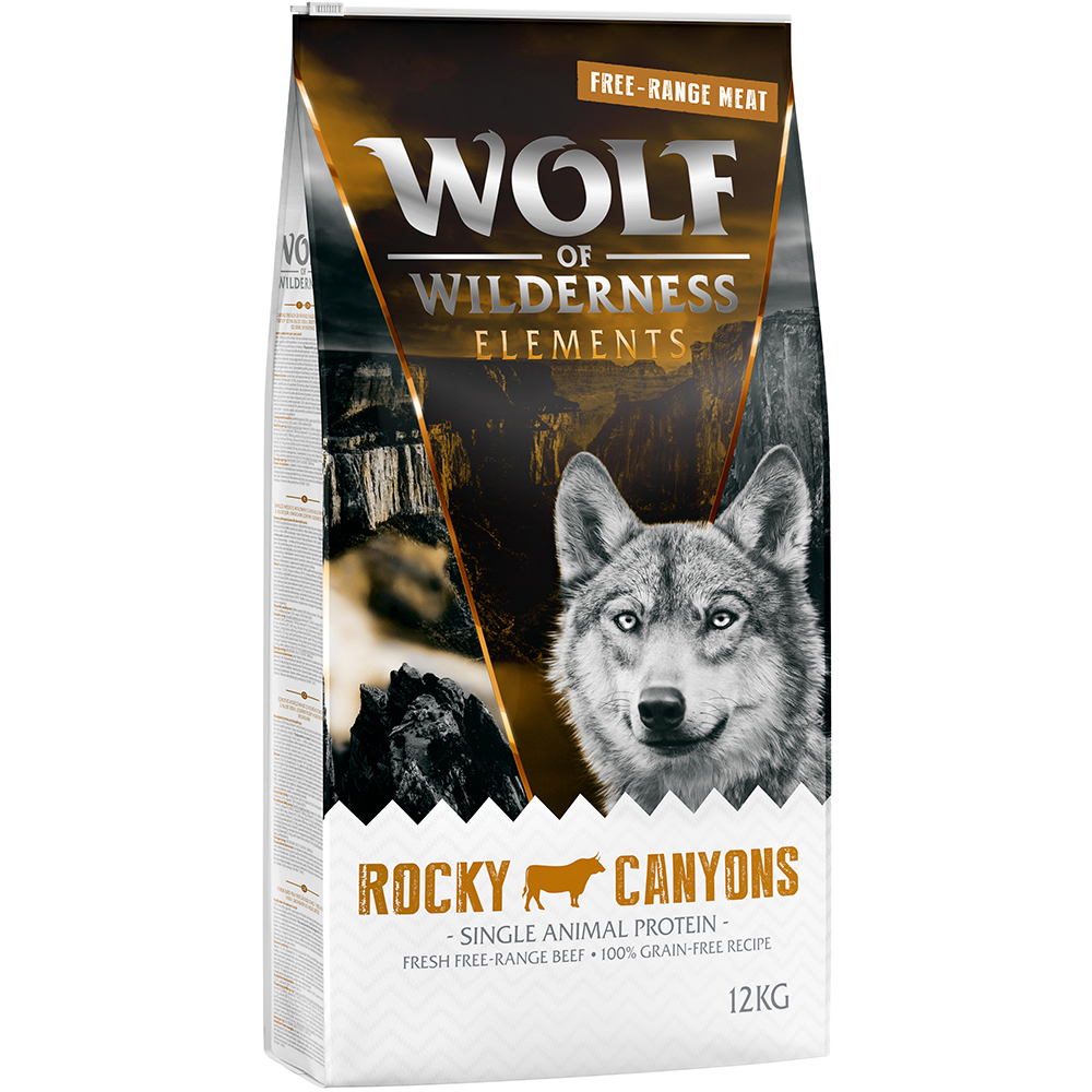 Wolf of Wilderness "Rocky Canyons" Freiland-Rind - getreidefrei - 12 kg von Wolf of Wilderness