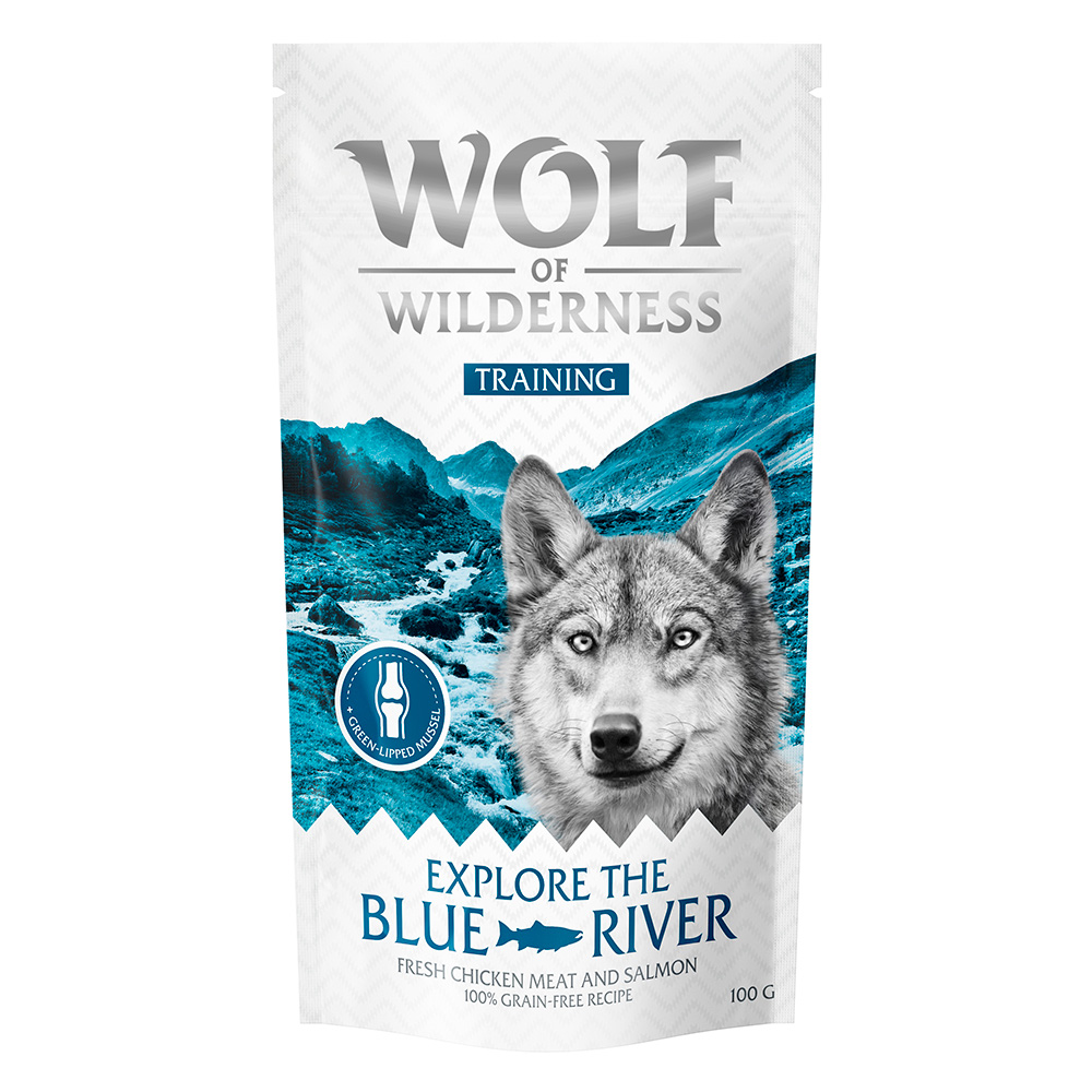 Wolf of Wilderness Training “Explore the Blue River" Huhn & Lachs - 100 g Wolf of Wilderness Training “Explore the Blue River" Huhn & Lachs - 100 g von Wolf of Wilderness