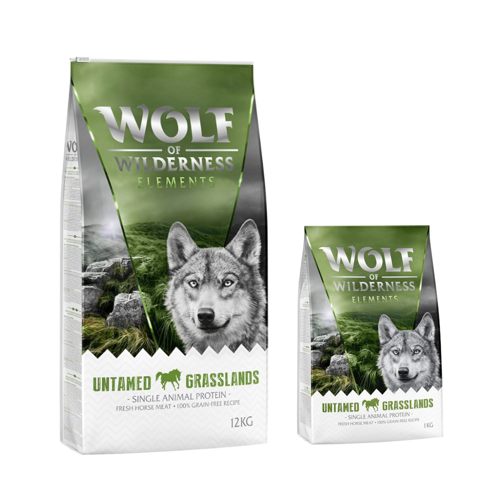 Wolf of Wilderness Sensitiv "Untamed Grasslands" Pferd - getreidefrei - 12 + 2 kg gratis! 14 kg von Wolf of Wilderness