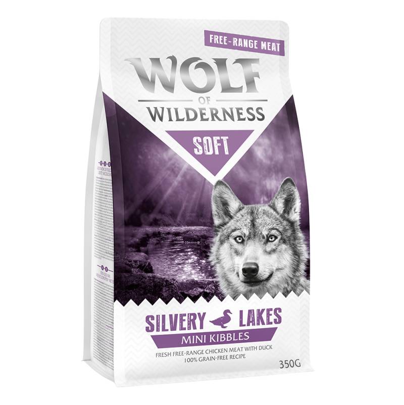 Wolf of Wilderness Probierbeutel - getreidefrei - halbfeucht: SOFT Silvery Lakes MINI - Freiland-Huhn & Ente (350 g) von Wolf of Wilderness