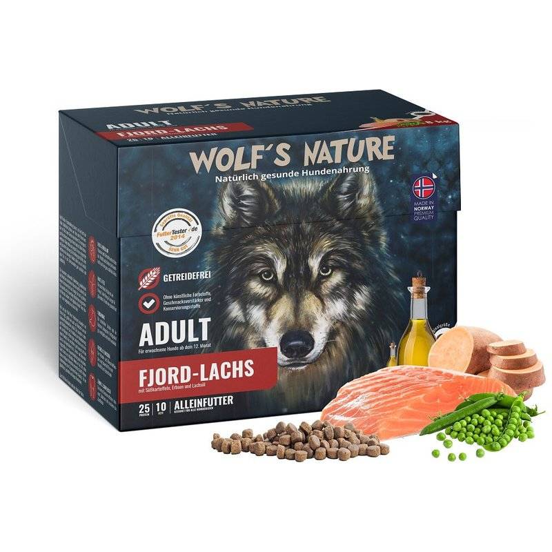 Wolf's Nature Adult Fjord-Lachs - 8 kg (5,87 € pro 1 kg) von Wolf's Nature