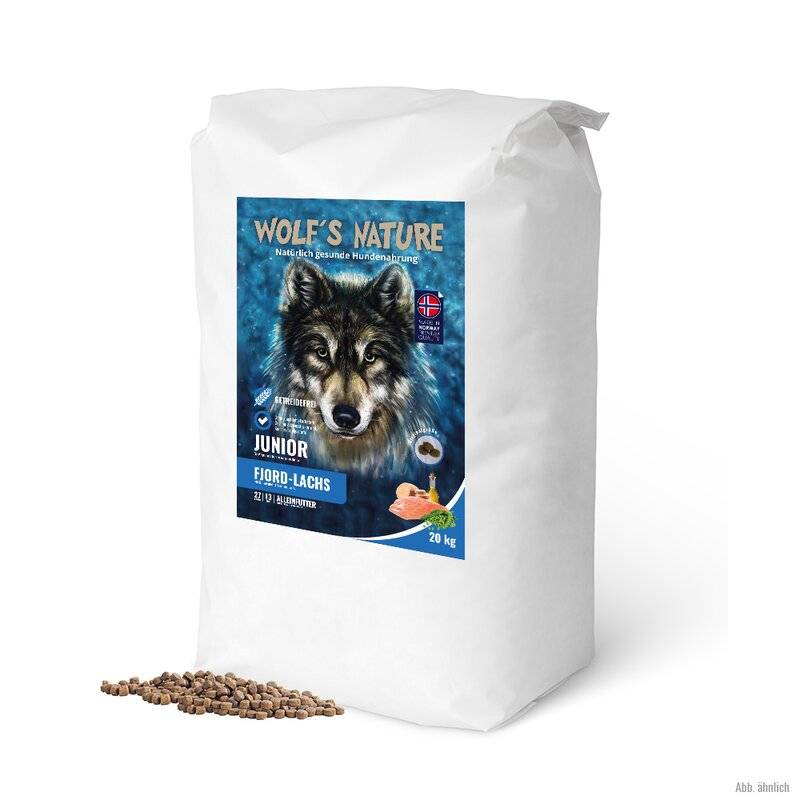 Wolf's Nature Fjord-Lachs Junior - 20 kg (4,79 € pro 1 kg) von Wolf's Nature