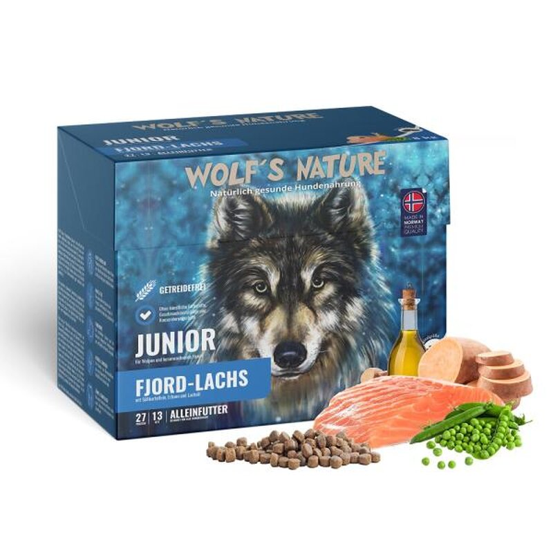 Wolf's Nature Fjord-Lachs Junior - 8 kg (5,97 € pro 1 kg) von Wolf's Nature