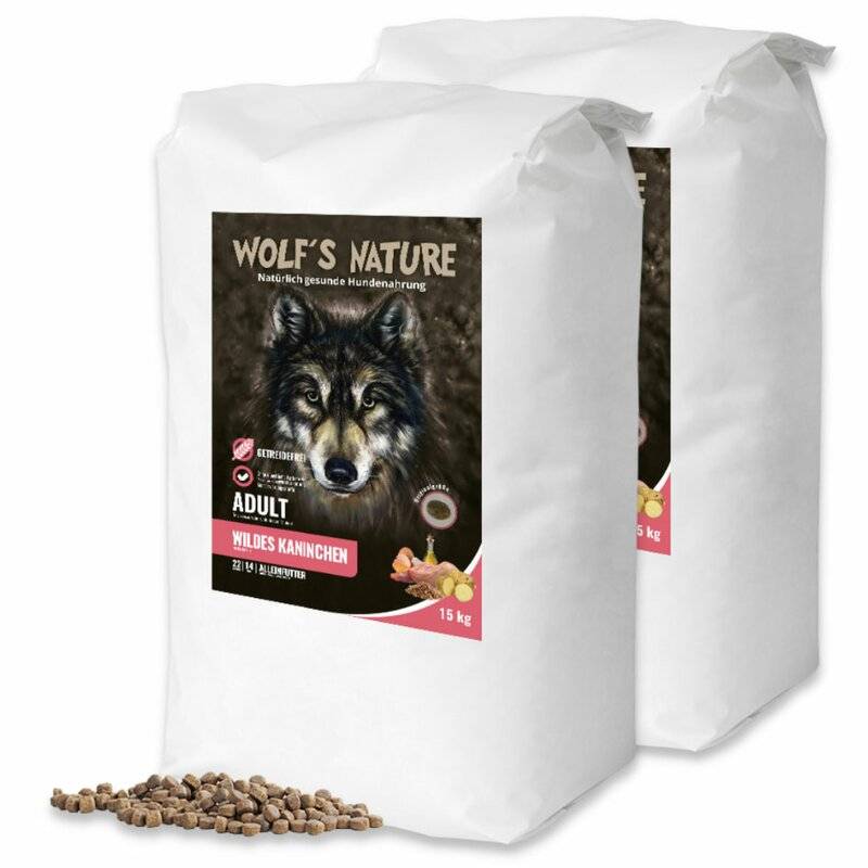 Wolf's Nature Wildes Kaninchen Sparpaket 2 x 15 kg (5,20 € pro 1 kg) von Wolf's Nature