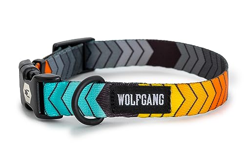 Wolfgang Premium verstellbares Hundehalsband für kleine, mittelgroße und große Hunde, hergestellt in den USA, ChevTech-Druck, Größe L (2,5 x 45,7 - 66 cm) von Wolfgang Man & Beast