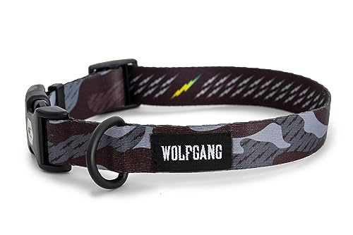 Wolfgang Premium verstellbares Hundehalsband für kleine, mittelgroße und große Hunde, hergestellt in den USA, DarkSkies Print, Größe M (2,5 x 30,5 - 45,7 cm) von Wolfgang Man & Beast