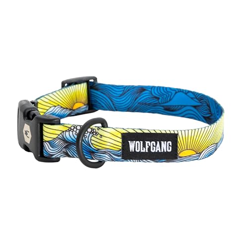 Wolfgang Premium verstellbares Hundehalsband für kleine, mittelgroße und große Hunde, hergestellt in den USA, DawnPatrol Print, Größe M (2,5 x 30,5 - 45,7 cm) von Wolfgang Man & Beast