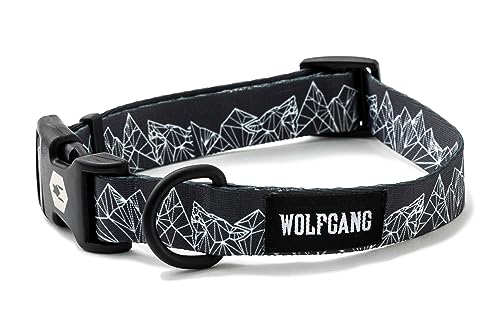 Wolfgang Premium verstellbares Hundehalsband für kleine, mittelgroße und große Hunde, hergestellt in den USA, WolfMtn-Druck, Größe L (2,5 x 45,7 - 66 cm) von Wolfgang Man & Beast