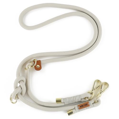 Wolfone Multi-Functional Double-Ended Rope Hundeleine Hand frei Heavy Duty einstellbare Leine für große mittlere kleine Hund 2,1M Hellgrün von Wolfone