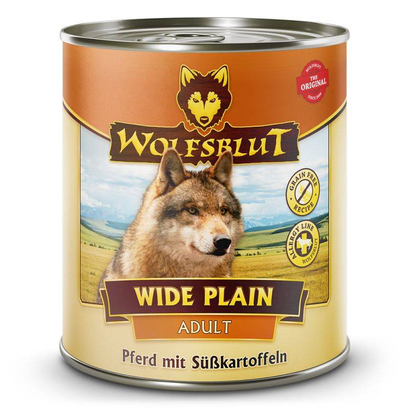 Wolfsblut Adult Wide Plain - Pferd mit Süßkartoffeln Nassfutter 6 x 800 Gramm von Wolfsblut