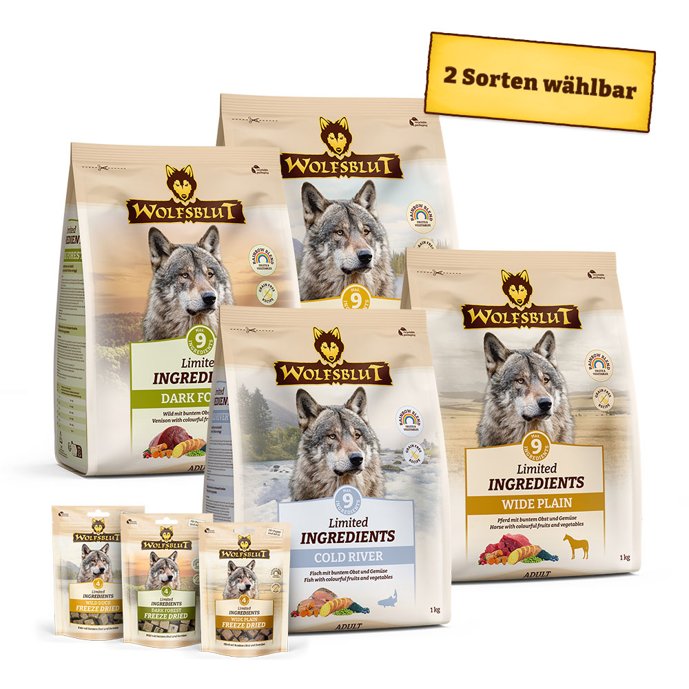 Wolfsblut | Aktionspaket: 2 Snacks gratis | Limited Ingredients Adult | 1 Paket von Wolfsblut