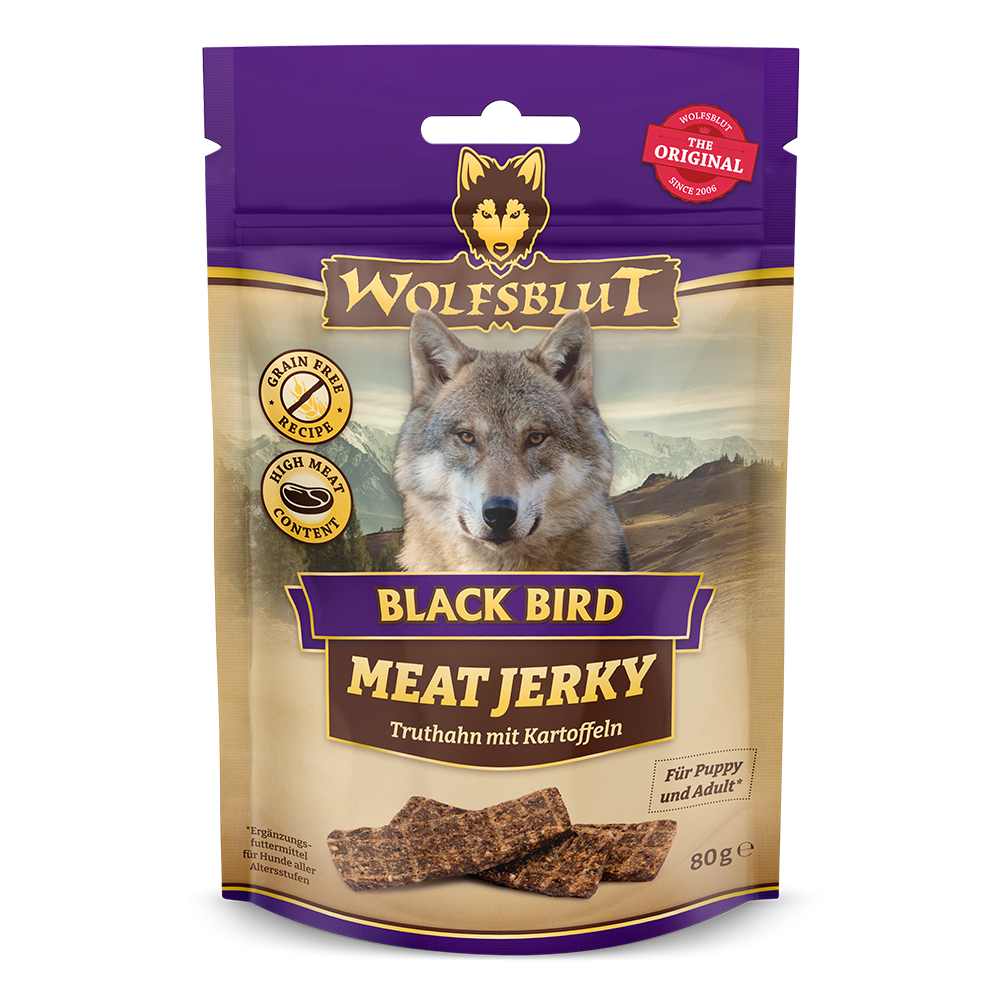 Wolfsblut | Black Bird | Meat Jerky | 6 x 80 g von Wolfsblut