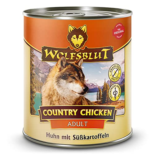 Wolfsblut Country Chicken Futter für ausgewachsene Hunde, 800 g, 6 Stück von Wolfsblut