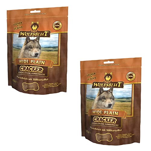 Wolfsblut Cracker Wide Plain mit Pferdefleisch & Süßkartoffel für Hunde zur Belohnung - Doppelpack - 2 x 225g von Wolfsblut