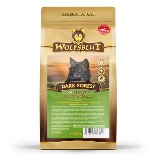 Wolfsblut Dark Forest Small Breed Futter mit Jagdfleisch und Süßkartoffeln, speziell für Hunde Kleiner Rassen von Wolfsblut