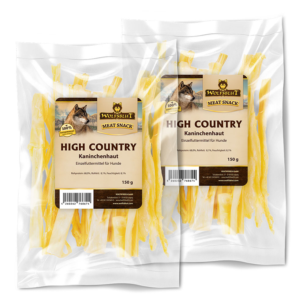 Wolfsblut | High Country Kaninchenhaut | Kauartikel | 2 x 150 g von Wolfsblut