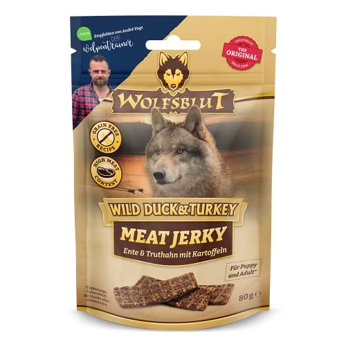 Wolfsblut - Meat Jerky Wild Duck & Turkey 1 x 80 g - Hundesnack - Hundefutter - Getreidefrei von Wolfsblut