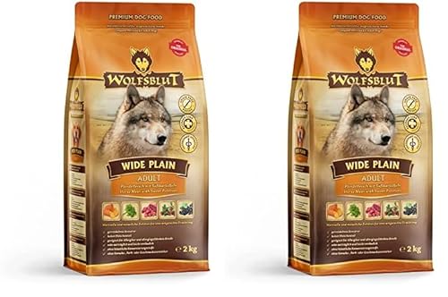 Wolfsblut - Wide Plain - 2 kg - Pferd - Trockenfutter - Hundefutter - Getreidefrei (Packung mit 2) von Wolfsblut