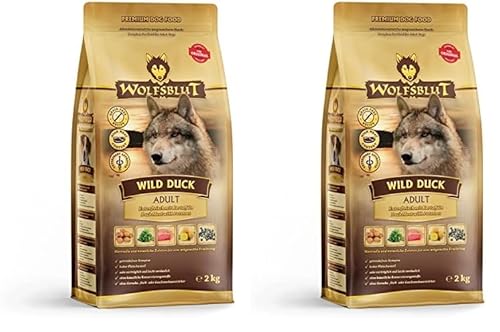 Wolfsblut - Wild Duck Adult - 2 kg - Ente - Trockenfutter - Hundefutter - Getreidefrei (Packung mit 2) von Wolfsblut