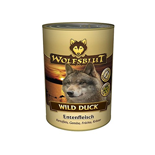 Wolfsblut Wild Duck - Entenfleisch - Nassfutter für ausgewachsene Hunde 6 x 395 g von Wolfsblut