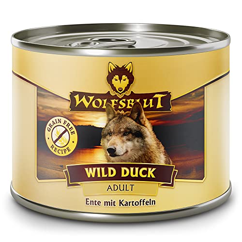 Wolfsblut Wild Duck Futter für ausgewachsene Hunde, 200 g, 6 Stück von Wolfsblut